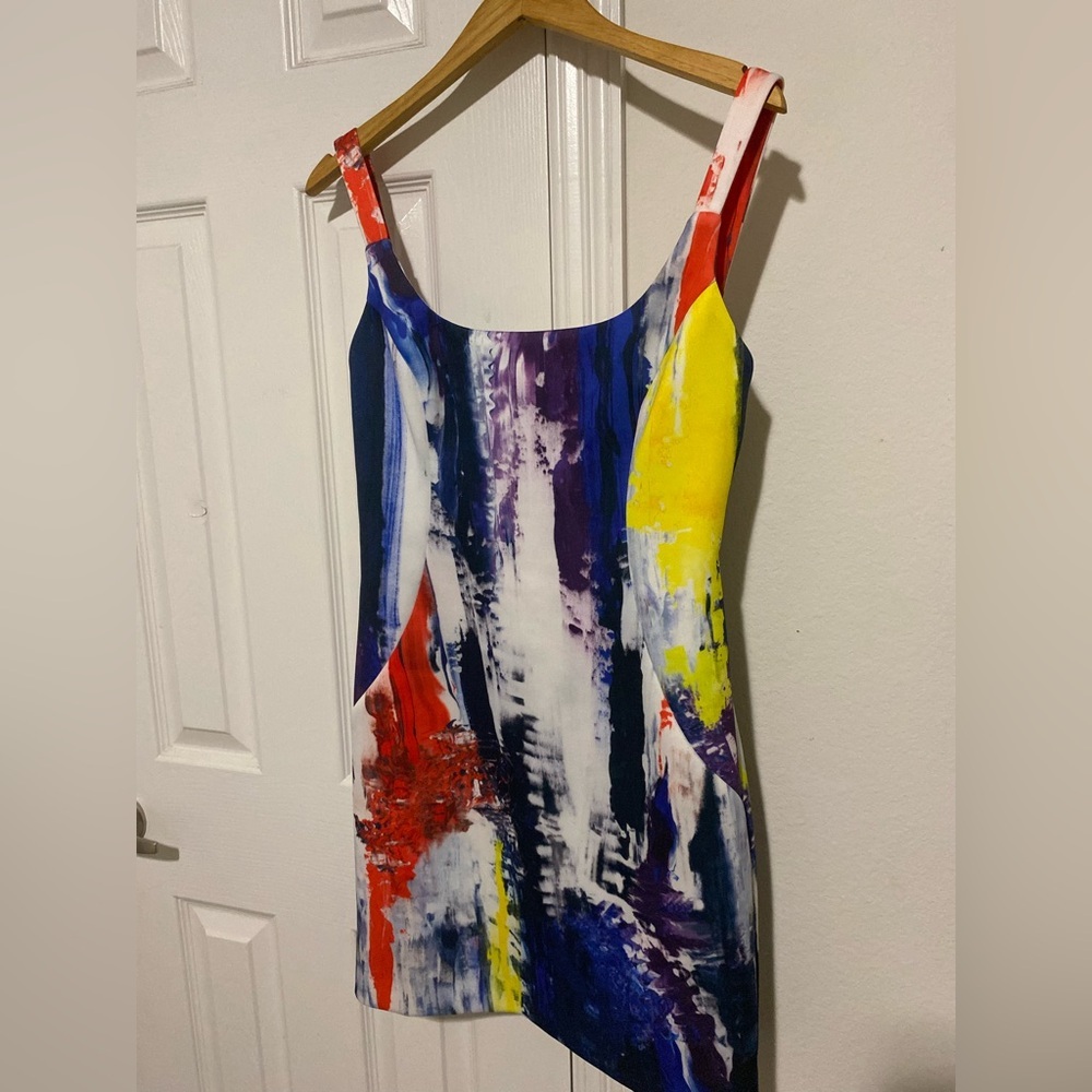 Milly Graffiti-print racerback sheath dress size M - Picture 3 of 11